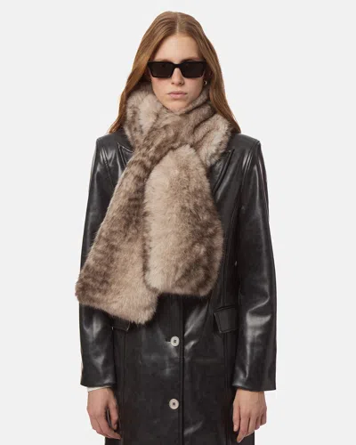Apparis Kai Mink Scarf In Grey Mink