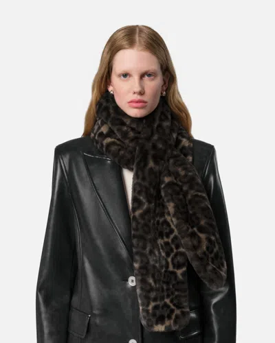Apparis Kai Faux Fur Leopard-print Scarf
