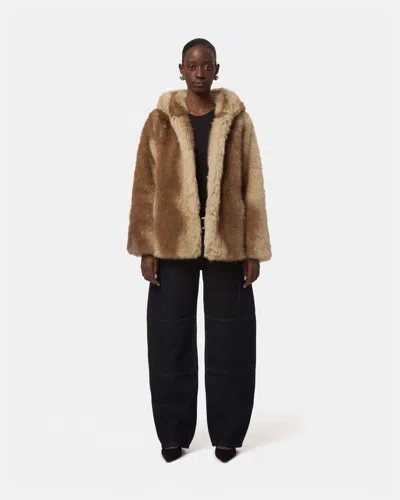 Apparis Katin Mink Hooded Coat In Blonde Mink