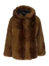 Apparis Faux Fur Jacket In Brown In Brown