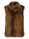 Apparis Laila Mink Vest In Brown