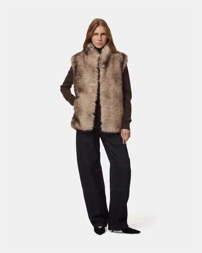 Apparis Laila Mink Vest In Grey Mink