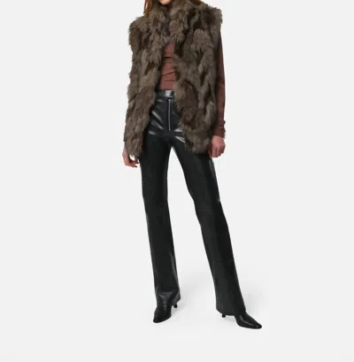 Apparis Laila Patchwork Sleeveless Vest In Cedar Multi In Brown