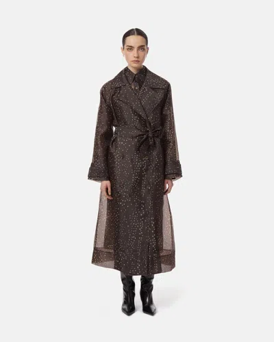 Apparis Lana Doe Organza Trench Coat In Multi
