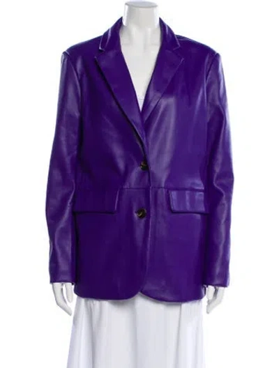 Pre-owned Apparis Leather Blazer In Purple