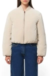 Apparis Leni Padded Bomber Jacket In Latte