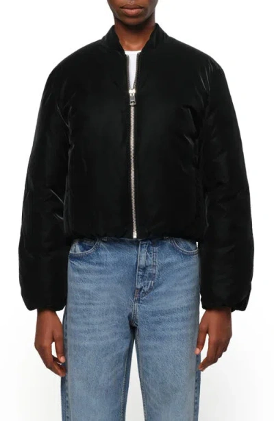 Apparis Leni Padded Bomber Jacket In Noir