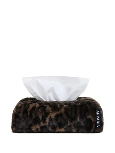 Apparis Leopard Long Tissue Box Cover In Brown