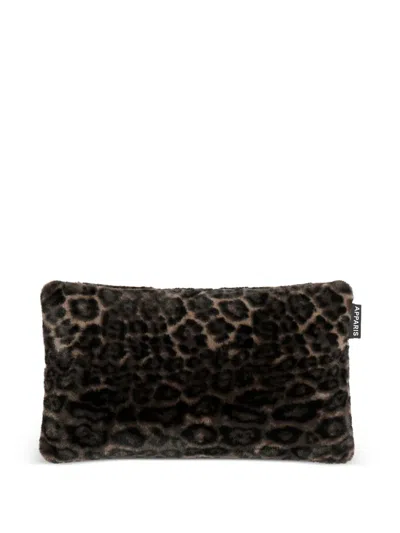 Apparis Leopard Pillow In Brown