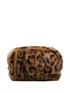 Apparis Leopard-print Zip Purse In Brown