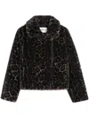 Apparis Leopard-print Zippered Faux-fur Jacket In Brown