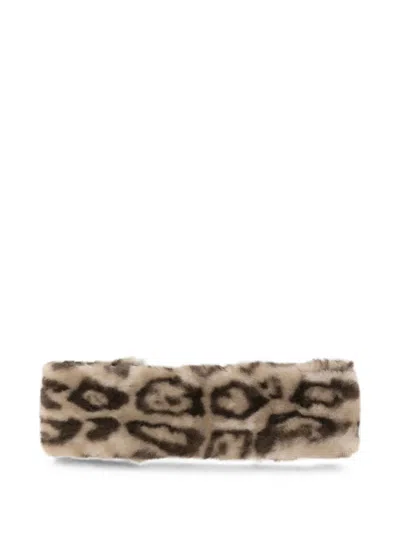 Apparis Leopard-print Faux-fur Headband In Multi