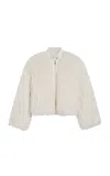 Apparis Lillet Faux Fur Shag Bomber Jacket In Multi
