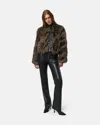 Apparis Lillet Patchwork Bomber In Brown