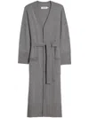 Apparis Long Waisted-belt Cardigan In 灰色