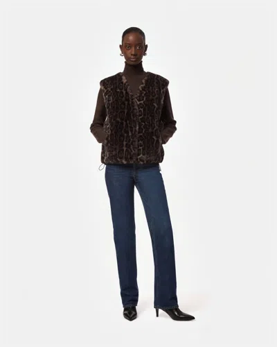 Apparis Lyle Leopard Vest In Dark Leopard