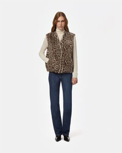Apparis Lyle Leopard Vest In Light Leopard