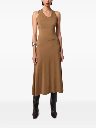Apparis Lynn Tank Maxi Dress In Saddle Brown