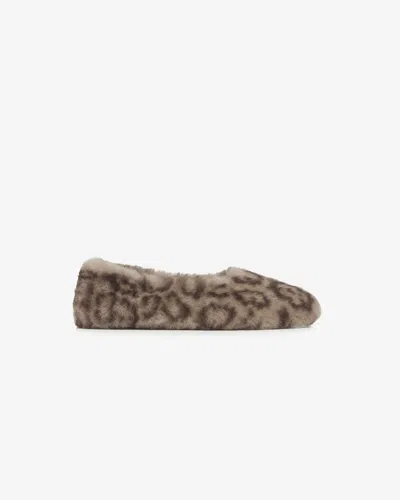 Apparis Magda Leopard Flat Slipper In Light Leopard