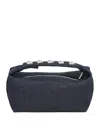 Apparis Marfa Studded Denim Pochette Top-handle Bag In Indigo