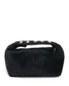 Apparis Marfa Studded Faux Hair Pochette Top-handle Bag In Noir
