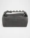 Apparis Marfa Sans Faux Leather Pochette Top-handle Bag In Ash