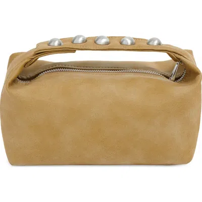 Apparis Marfa Studded Faux Suede Top Carry Handle Pouch In Brown