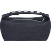 Apparis Marfa Studded Denim Pochette Top-handle Bag In Indigo