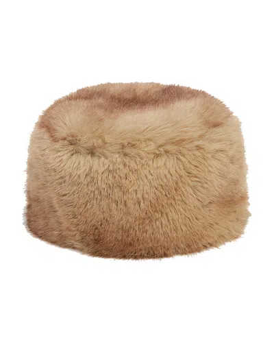 Apparis Margot Faux Fur Pillbox Hat In Brown