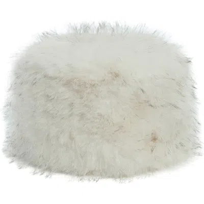 Apparis Margot Faux Fur Pillbox Hat In Blanc Multi
