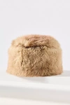 Apparis Margot Faux Fur Pillbox Hat In Sand