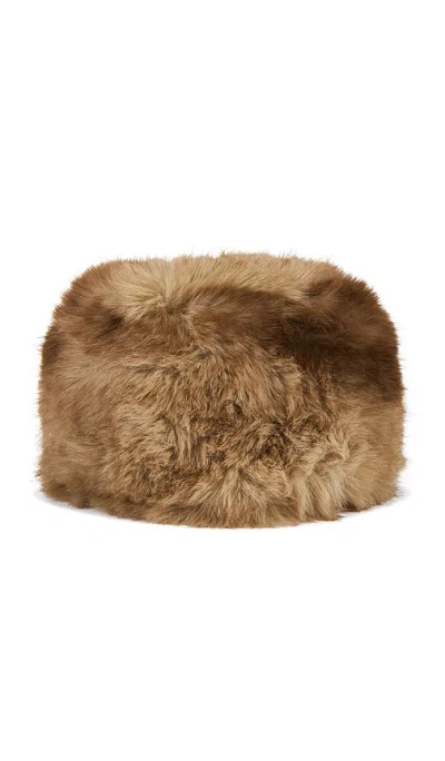 Apparis Margot Pillbox Hat In Blonde Mink