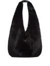 Apparis Colette Shaved Faux Mink Bag In Black