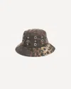 Apparis Men's Slick Bucket Hat In Leopard In Brown