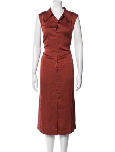 Pre-owned Apparis Midi Length Dress In Orange