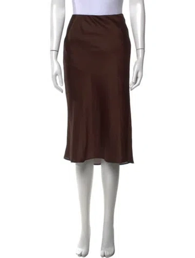 Pre-owned Apparis Midi Length Skirt In Brown