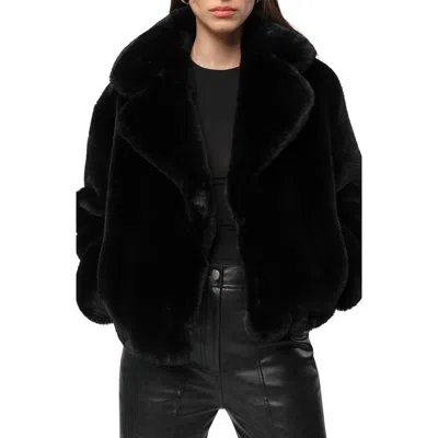 Apparis Miller Faux-fur Jacket In Black