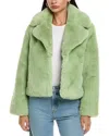 Apparis Miller Short Coat In Green