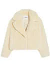 Apparis Miller Wide-lapels Faux-fur Jacket In Neutrals