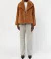 Apparis Faux-fur Long-sleeve Jacket In Beige