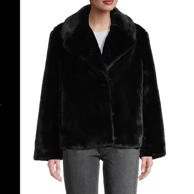 Apparis Miller Short Coat Noir In Black