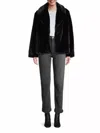 APPARIS MILLY PLANT-BASED FUR COAT IN NOIR