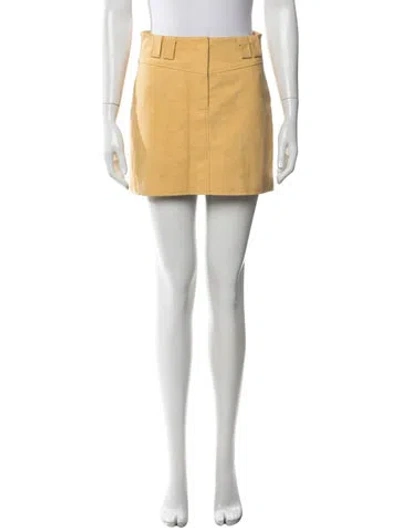 Pre-owned Apparis Mini Skirt In Yellow