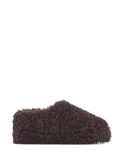 Apparis Misha Bouclette Faux-shearling Slippers In Animal Print