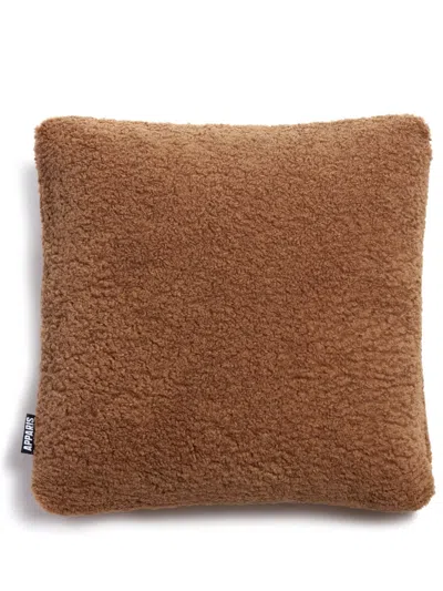 Apparis Nitai Faux Shearling Cushion Cover In Brown