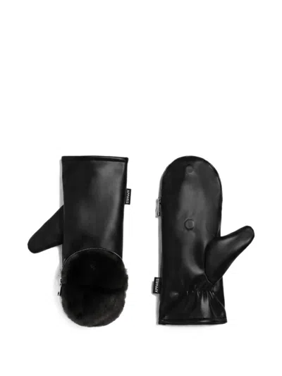 Apparis Noa Zip-fastening Mittens In Black