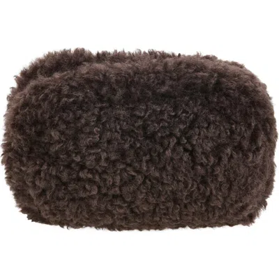 Apparis Noor Bouclette Pochette In Brown