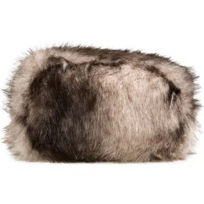 Apparis Noor Bouclette Pochette In Grey Mink