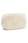 Apparis Jumbo Noor Faux Fur Pouch In Latte