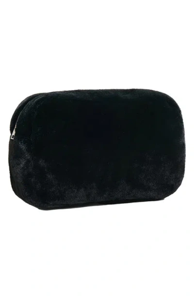 Apparis Noor Leopard Faux Fur Jumbo Pouch In Pink